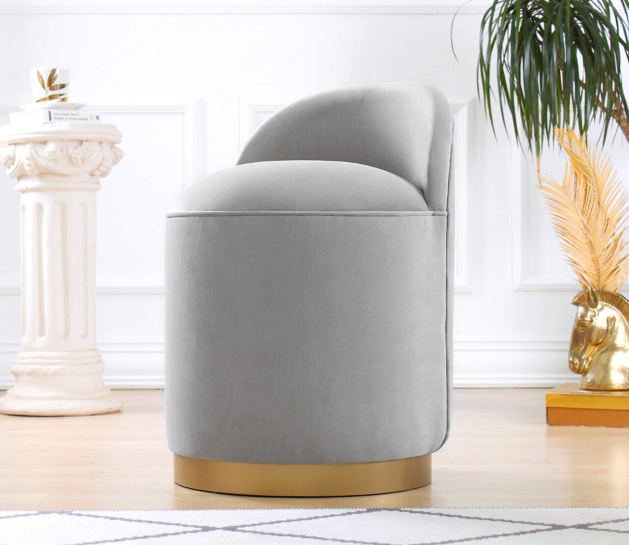 Taburet, Atelier del Sofa, 209FLF1109, Gri deschis - imagine 6